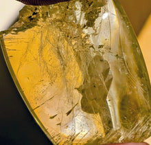 Load image into Gallery viewer, Golden Beryl with Fully Formed 12–14 mm Rock Crystal Twin Inclusion