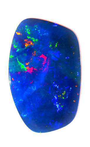 Black opal blueish black with multicolors 103 carat flat poloished very large size