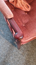 Load image into Gallery viewer, Skrindan Lounge Chair by Kerstin Hörlin-Holmqvist in dusty pink armrest enlarged