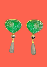 Load image into Gallery viewer, SOLD - Prof. Michael Zobel Emerald Carving Original Earrings (michael.zobel-heritage)