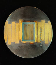 Load image into Gallery viewer, Michael Zobel Original Brooch and Pendant with aquamarine contemporary cut and blue diamonds