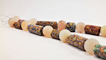 Load image into Gallery viewer, Millefiori Antique Beads with Rock Crystal Spheres