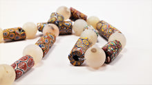 Load image into Gallery viewer, Millefiori Antique Beads with Rock Crystal Spheres