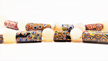 Load image into Gallery viewer, Millefiori Antique Beads with Rock Crystal Spheres