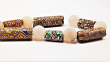 Load image into Gallery viewer, Millefiori Antique Beads with Rock Crystal Spheres