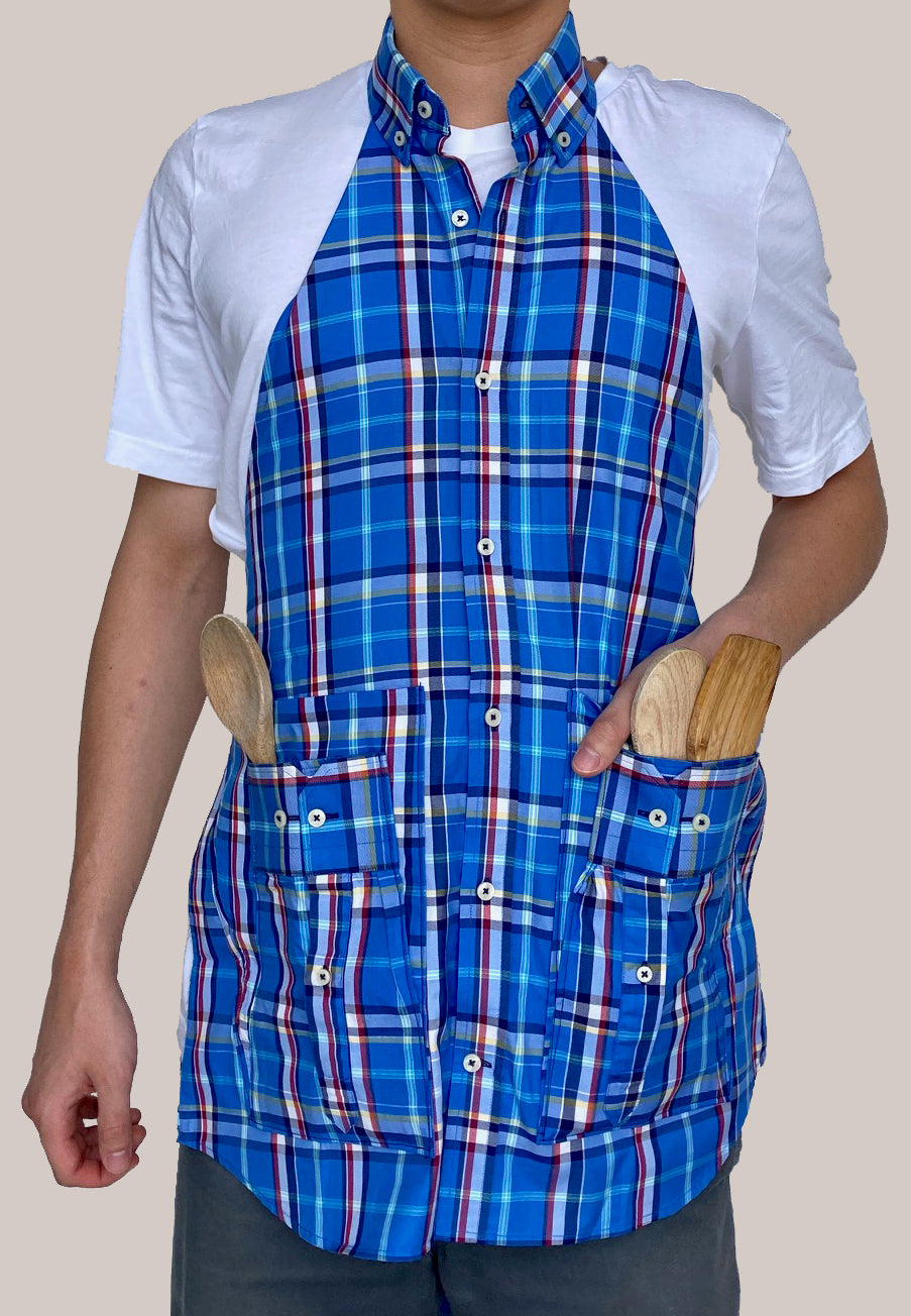 recycled and up-cycled apron designed by caren shen