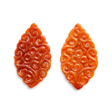 Load image into Gallery viewer, rare red jade jadite drops handcarved
