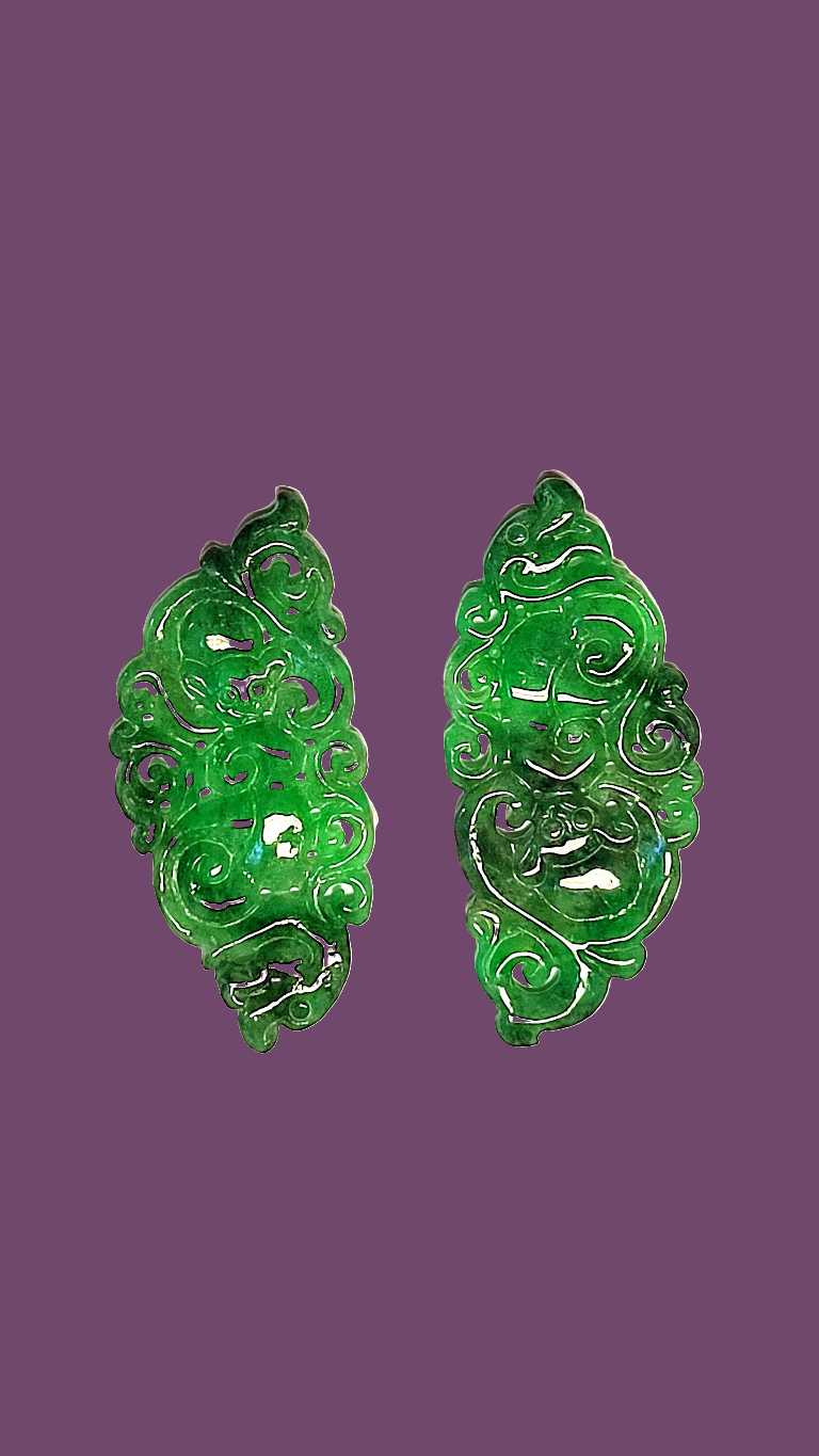 Jadeite Green Handcarved