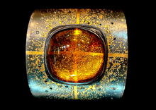 Load image into Gallery viewer, Cuff with Amber - Michael Zobel Heritage Collection
