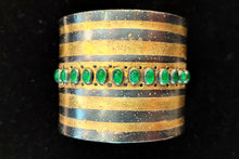 Load image into Gallery viewer, Originator Prof. Michael Zobel Original Cuff With Emeralds
