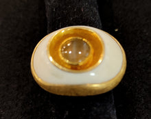 Load image into Gallery viewer, ring with Chrysoberyl Cat's Eye and Mammoth by michael zobel
