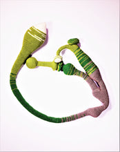 Load image into Gallery viewer, Wild Greenish Crochet Neckpiece by Caren Shen
