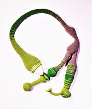 Load image into Gallery viewer, Wild Greenish Crochet Neckpiece by Caren Shen
