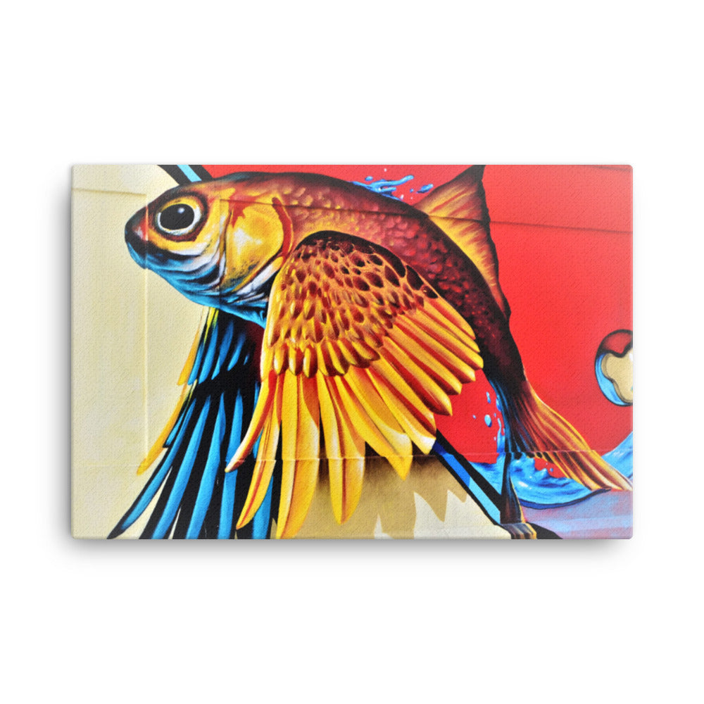 Graffiti Fish Canvas Print