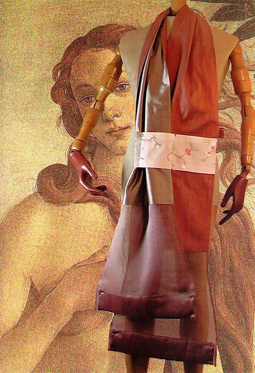 Peaches and Creme Colored Stole & Cape by Caren Shen