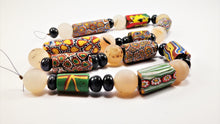 Load image into Gallery viewer, Millefiori Antique Beads with Rock Crystal and Sapphire
