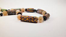 Load image into Gallery viewer, Millefiori Antique Beads with Rock Crystal and Sapphire
