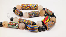 Load image into Gallery viewer, Millefiori Antique Beads with Rock Crystal and Sapphire
