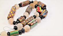 Load image into Gallery viewer, Millefiori Antique Beads with Rock Crystal and Sapphire
