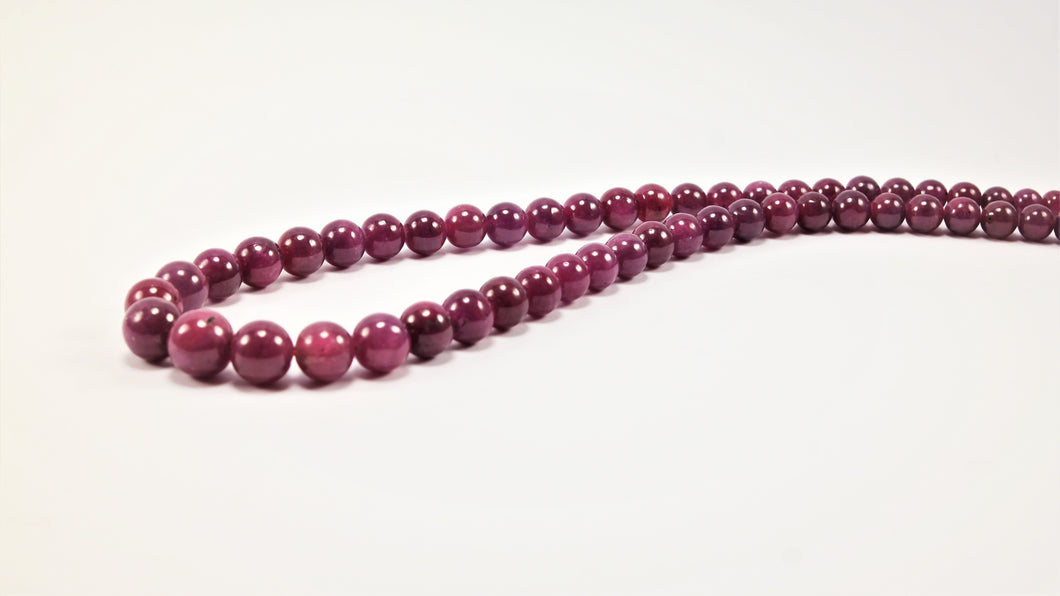 Natural Ruby Round Necklace