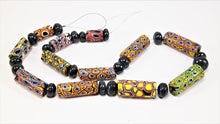 Load image into Gallery viewer, Venetian Antique Millefiori Beads with Sapphire
